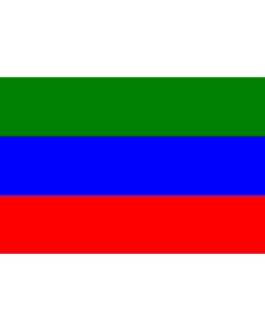 Flag: Republic of Dagestan |  landscape flag | 2.16m² | 23sqft | 120x180cm | 4x6ft 