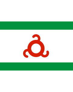 Flag: Republic of Ingushetia |  landscape flag | 1.35m² | 14.5sqft | 90x150cm | 3x5ft 