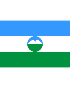 Flag: Kabardino-Balkar Republic  |  landscape flag | 1.35m² | 14.5sqft | 90x150cm | 3x5ft 