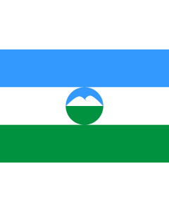 Flag: Kabardino-Balkar Republic  |  landscape flag | 2.16m² | 23sqft | 120x180cm | 4x6ft 