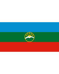 Flag: Karachay-Cherkess Republic |  landscape flag | 0.375m² | 4sqft | 40x80cm | 17x34inch 