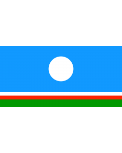 Flagge: XXXS Sakha (Yakutia)  |  Querformat Fahne | 0.135m² | 25x50cm 