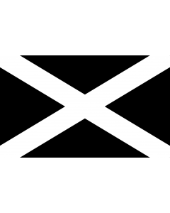 Flag: White on black St |  landscape flag | 2.16m² | 23sqft | 120x180cm | 4x6ft 