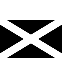 Flag: White on black St |  landscape flag | 2.16m² | 23sqft | 120x180cm | 4x6ft 