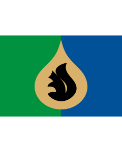 Flag: Fyodorovsky, Khanty-Mansyisky AO, Russia |  landscape flag | 1.35m² | 14.5sqft | 90x150cm | 3x5ft 