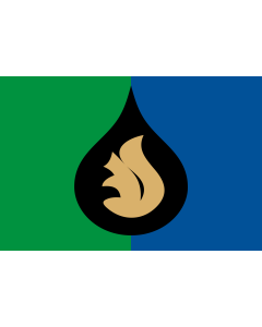 Bandera de  Fyodorovsky  Khanty Mansia   2008-06 | Fyodorovsky, Khanty-Mansyisky AO, Russia | Флаг городского поселения Фёдоровский 2008-06-17 — 2008-07-14, Ханты-Мансийский АО |  bandera horizontal | 1.35m² | 90x150cm 