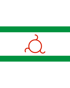 Flag: Ingushetia 1994 | Флаг Республики Ингушетия 1994-1999, Россия |  landscape flag | 1.35m² | 14.5sqft | 80x160cm | 30x60inch 