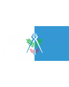 Flag: Izhevsk  Udmurtia |  landscape flag | 2.16m² | 23sqft | 100x200cm | 40x80inch 