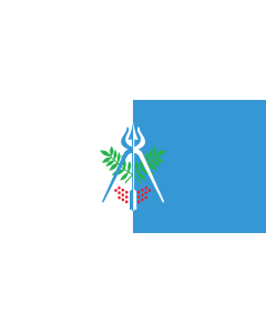 Flag: Izhevsk  Udmurtia |  landscape flag | 1.35m² | 14.5sqft | 80x160cm | 30x60inch 