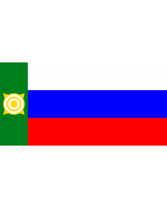 Flag: Khakassia 1993 - 2003. Drawn by Kookaburra |  landscape flag | 2.16m² | 23sqft | 100x200cm | 40x80inch 