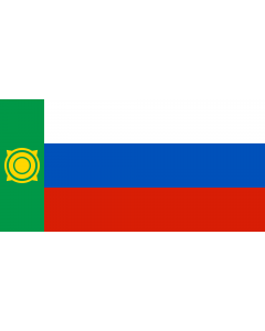 Flag: Khakassia  2002–2003 | Флаг Республики Хакасия |  landscape flag | 2.16m² | 23sqft | 100x200cm | 40x80inch 