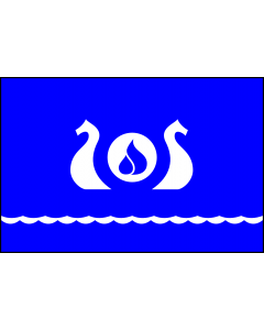 Flag: Kirishi  Leningrad oblast |  landscape flag | 1.35m² | 14.5sqft | 90x150cm | 3x5ft 