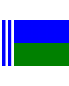 Flag: Kogalym  Khanty-Mansyisky AO |  landscape flag | 1.35m² | 14.5sqft | 90x150cm | 3x5ft 