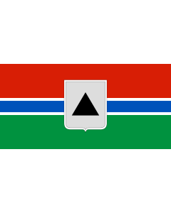 Bandera de  Magnitogorsk  Chelyabinsk oblast   1998 | Magnitogorsk  1998—2004 | Флаг города Магнитогорск  1998—2004 |  bandera horizontal | 1.35m² | 80x160cm 