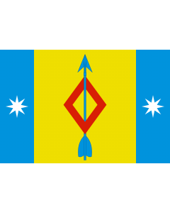 Flag: Mamontovskoe, Moscow oblast, Russia |  landscape flag | 1.35m² | 14.5sqft | 90x150cm | 3x5ft 