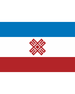 Flagge: Large Mari El  2006 | Earlier flag of Mari El | Прежний государственный флаг Республики Марий Эл  |  Querformat Fahne | 1.35m² | 90x150cm 