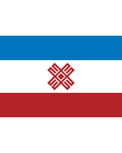 Flag: Mari El 2006 |  landscape flag | 2.16m² | 23sqft | 120x180cm | 4x6ft 