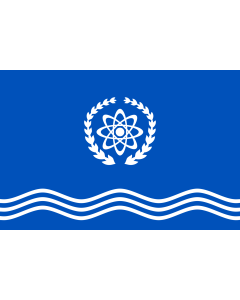 Bandera de  Obninsk  Kaluga oblast | Obninsk, Kaluga oblast, Russia | Флаг города Обнинск |  bandera horizontal | 1.35m² | 90x150cm 