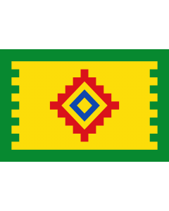 Flag: Obukhovo  Moscow oblast |  landscape flag | 1.35m² | 14.5sqft | 90x150cm | 3x5ft 