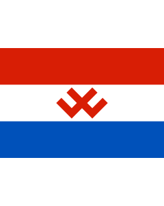 Flag: Permyakia  1996–1997 | Флаг Коми-Пермяцкого автономного округа |  landscape flag | 1.35m² | 14.5sqft | 90x150cm | 3x5ft 