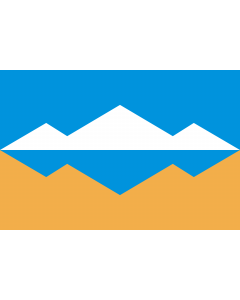 Flag: Satka  Chelyabinsk oblast |  landscape flag | 1.35m² | 14.5sqft | 90x150cm | 3x5ft 