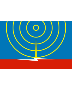 Flagge: Large Severny  Moscow oblast | Severny, Moscow oblast, Russia | Флаг посёлка Северный  |  Querformat Fahne | 1.35m² | 90x150cm 