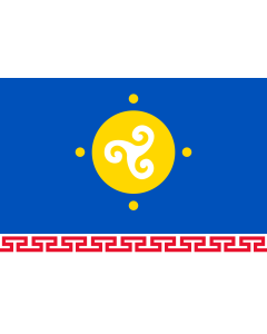 Bandera de  Ust-Orda Buryat Autonomous Okrug | Ust-Orda Buryat Autonomous Okrug, Russia | Усть-Ордын Буряадай округ туг | Флаг Усть-Ордынского Бурятского автономного округа | Прапор Усть-Ординський Бурятський автономного округу |  bandera horizontal | 2.1