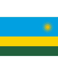 Bandera: Ruanda |  bandera paisaje | 0.135m² | 30x45cm 