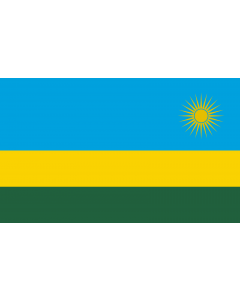 Flagge: Large Ruanda  |  Querformat Fahne | 1.35m² | 90x150cm 