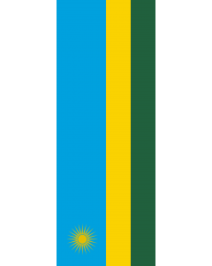 Flagge:  Ruanda  |  Hochformat Fahne | 6m² | 400x150cm 