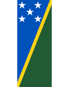 Vertical Hanging Swivel Crossbar Banner Flag: Solomon Islands | portrait flag | 3.5m² | 38sqft | 300x120cm | 10x4ft