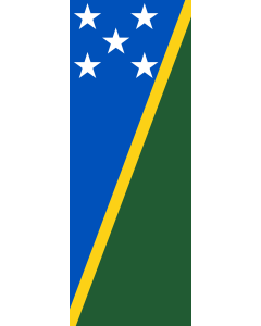 Flag: Solomon Islands | portrait flag | 6m² | 64sqft | 400x150cm | 13x5ft