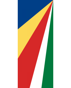 Bandiera: Vertical striscione banner Seychelles |  bandiera ritratto | 3.5m² | 300x120cm 