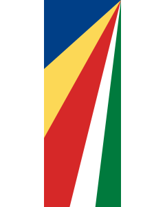Vertical Hanging Swivel Crossbar Banner Flag: Seychelles |  portrait flag | 6m² | 64sqft | 400x150cm | 13x5ft 