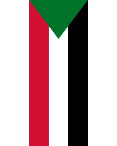 Vertical Hanging Swivel Crossbar Banner Flag: Sudan |  portrait flag | 3.5m² | 38sqft | 300x120cm | 10x4ft 