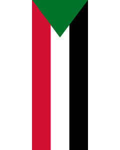 Vertical Hanging Swivel Crossbar Banner Flag: Sudan |  portrait flag | 6m² | 64sqft | 400x150cm | 13x5ft 