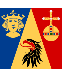 Flag: Stockholm County |  0.135m² | 1.5sqft | 35x35cm | 15x15inch 