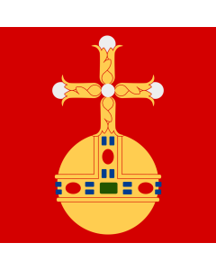 Flag: Uppsala County |  0.135m² | 1.5sqft | 35x35cm | 15x15inch 