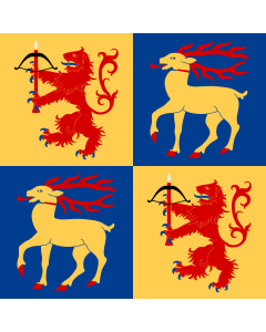 Flag: Kalmar County |  0.135m² | 1.5sqft | 35x35cm | 15x15inch 