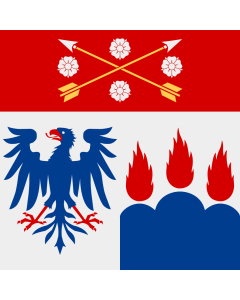 Flag: Örebro County |  0.135m² | 1.5sqft | 35x35cm | 15x15inch 
