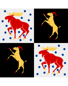Flag: Gävleborg County |  0.135m² | 1.5sqft | 35x35cm | 15x15inch 