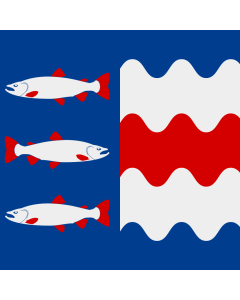 Flag: Västernorrland County |  0.96m² | 10sqft | 100x100cm | 40x40inch 