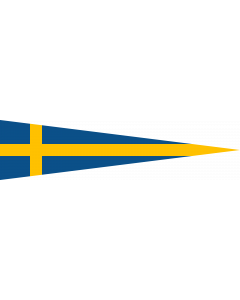 Flag: Swedish naval rank flag for a Division Commander |  landscape flag | 1.35m² | 14.5sqft | 60x230cm | 23x90inch 