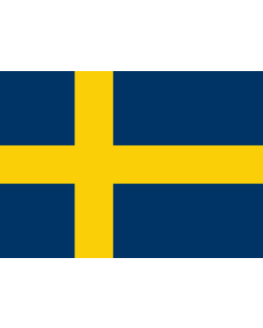 Flagge: XL Svensk flagg 1815 | Swedish flag used by Norwegian ships south of Cape Finisterre 1815-1818  |  Querformat Fahne | 2.16m² | 120x180cm 