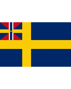 Flag: Swedish norwegian union |  landscape flag | 0.06m² | 0.65sqft | 20x30cm | 8x12in 