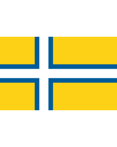 Flagge: Large West Sweden | Unofficial regional flag of West Sweden  Västsverige  |  Querformat Fahne | 1.35m² | 90x150cm 