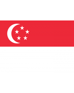 Flagge: Small Singapur  |  Querformat Fahne | 0.7m² | 70x100cm 