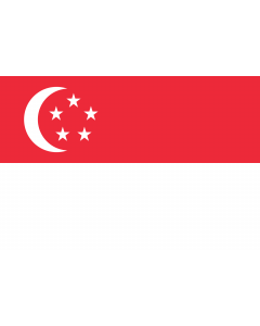 Flagge: XXXS Singapur  |  Querformat Fahne | 0.135m² | 30x45cm 