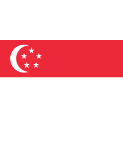 Flag: Singapore |  landscape flag | 3.75m² | 40sqft | 150x250cm | 5x8ft 