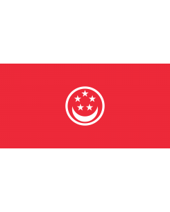 Flag: Civil Ensign of Singapore |  landscape flag | 1.35m² | 14.5sqft | 80x160cm | 30x60inch 